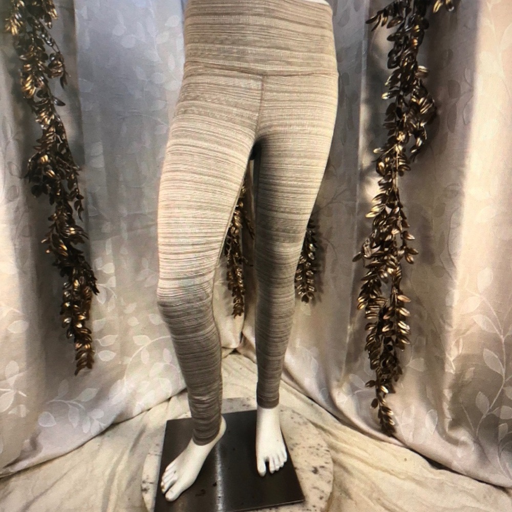 Women's Striped Gray Leggings